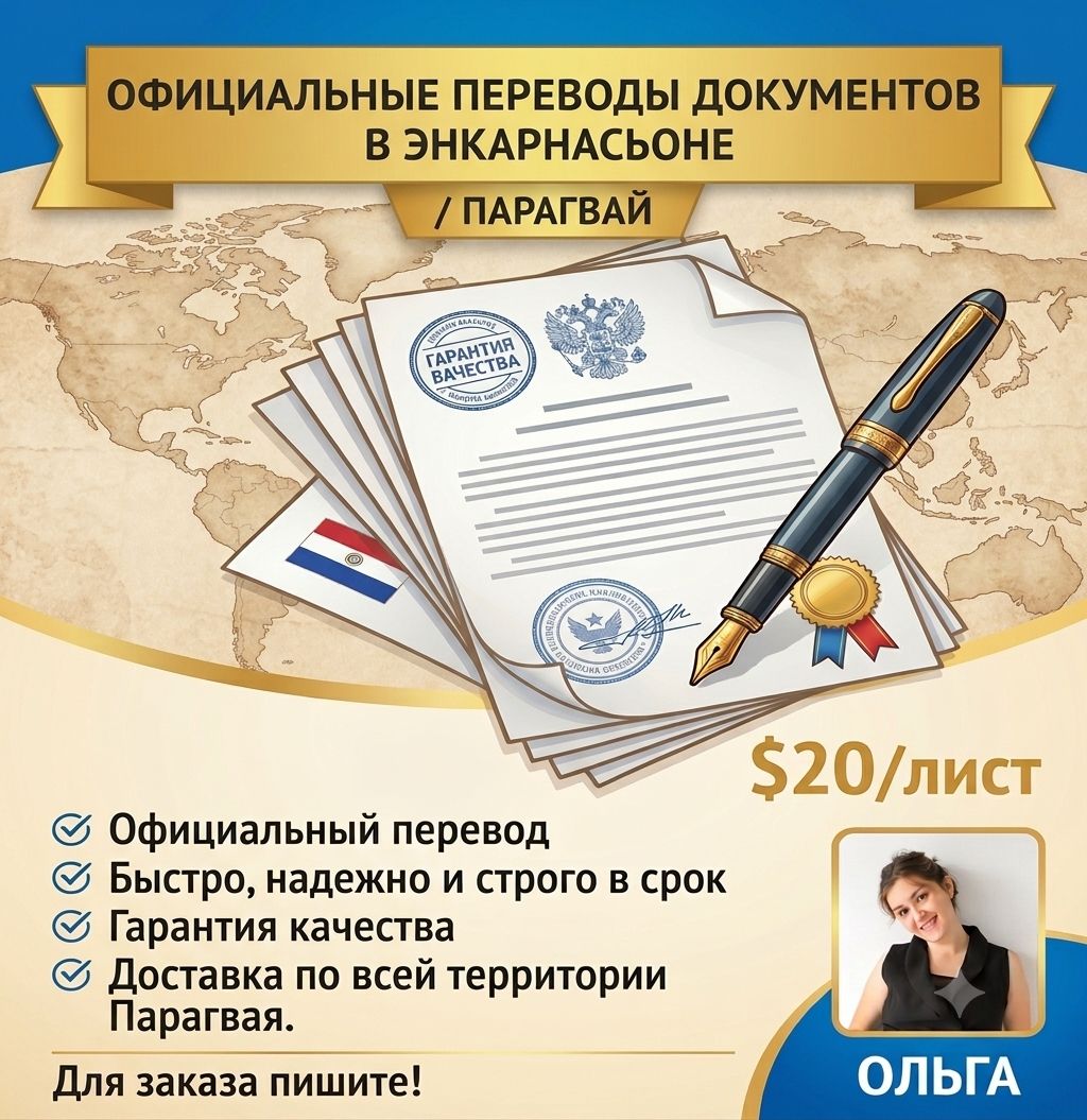 Официальные переводы документов в Энкарнасьоне / Парагвай