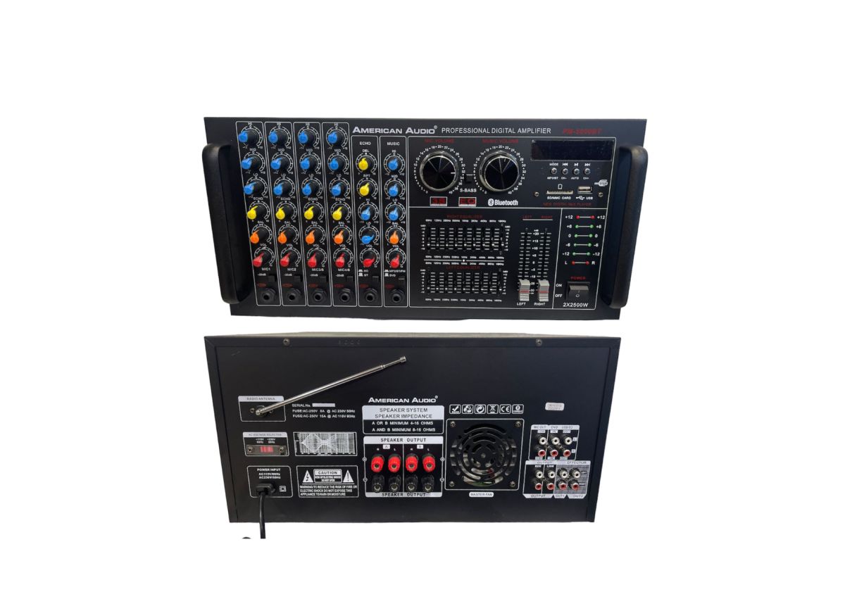 Consola Amplificada American Audio Pm-5000Bt 6 Canales Bt/Eq/Mp3 Amplificador