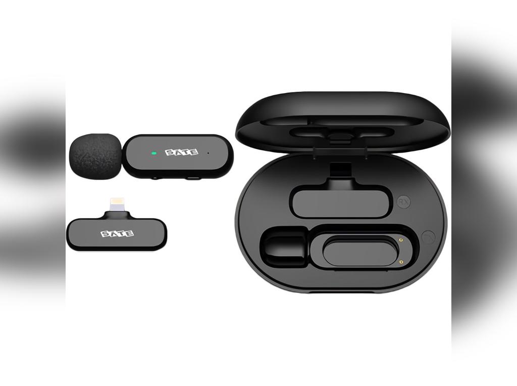 Microfono Sate A-Mk152 P/ Celular Lightning Con Caja De Carga