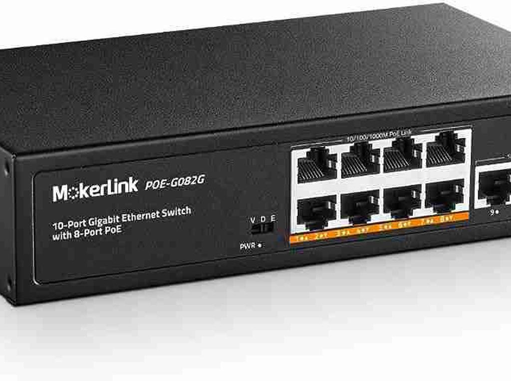 Switch Poe Generico 120W 10/100/1000Mbps 8Poe Rj45 G0800gb
