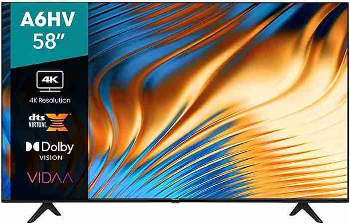 Televisor 58" Hisense Uhd Smart Vidaa Dts Bt 5.1 Voice Control Dual Band 55"