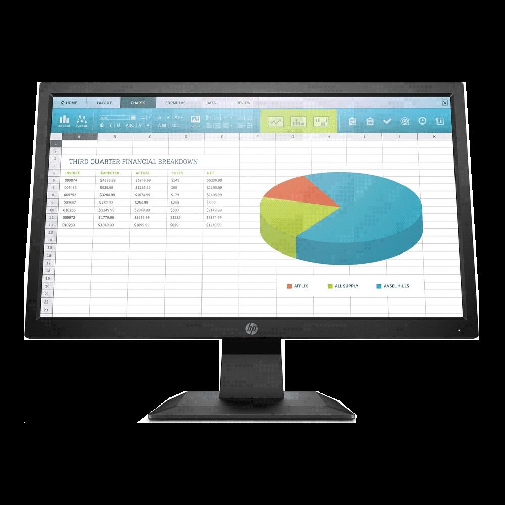 Monitor 20" Hp P204v Hd Hdmi/Vga/5Ms/Negro/Bivolt/5Rd66aa Corporativo