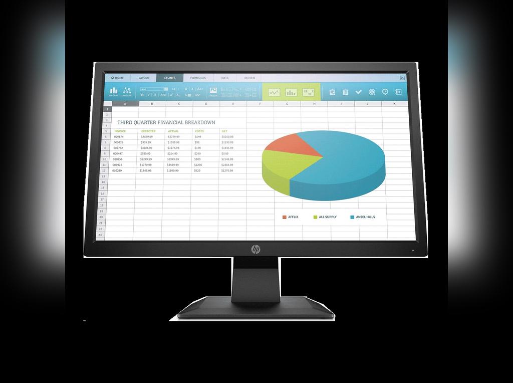 Monitor 20" Hp P204v Hd Hdmi/Vga/5Ms/Negro/Bivolt/5Rd66aa Corporativo