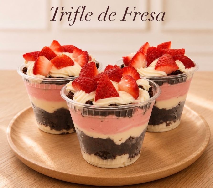 Galletas y dulces Trifle de chocolate y fresa