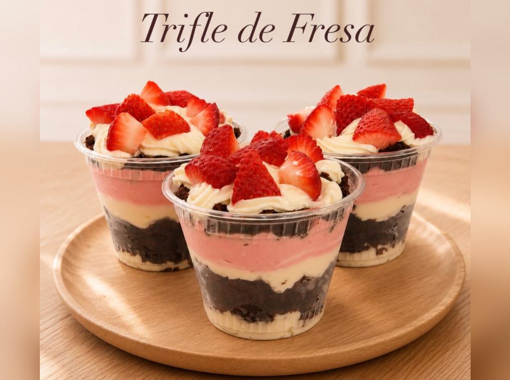 Galletas y dulces Trifle de chocolate y fresa