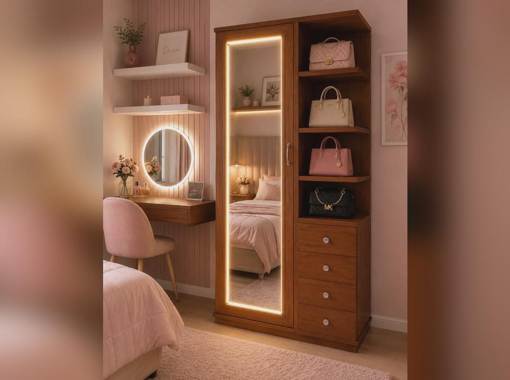 Tocador multiusos con luces 85x190 COD 2591
