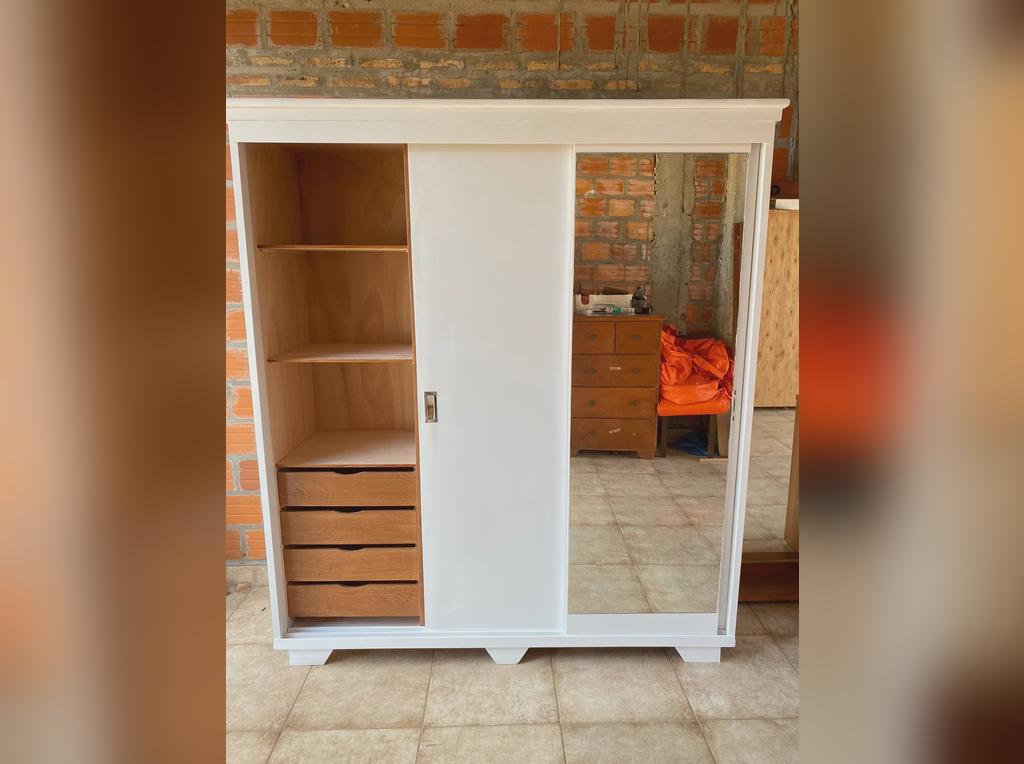 Ropero Mónaco en blanco, ancho 1.70 alto 2.00 profundidad 54 COD 2371