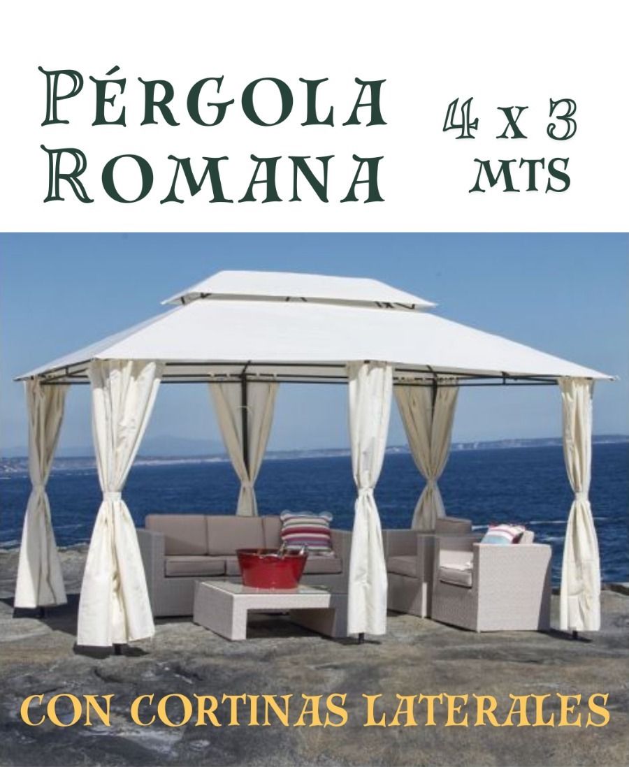 Pérgola Romana 4 x 3 metros 🛖🏕️
