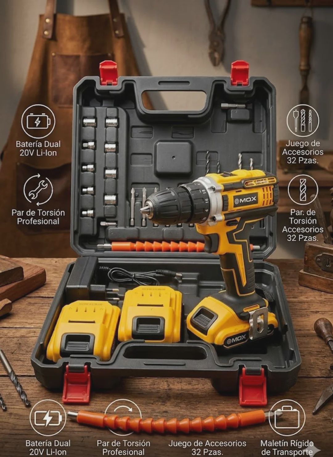 Taladro Multifuncional kit 10 en 1