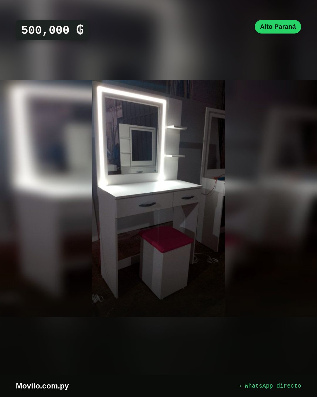 tocador con luz led 