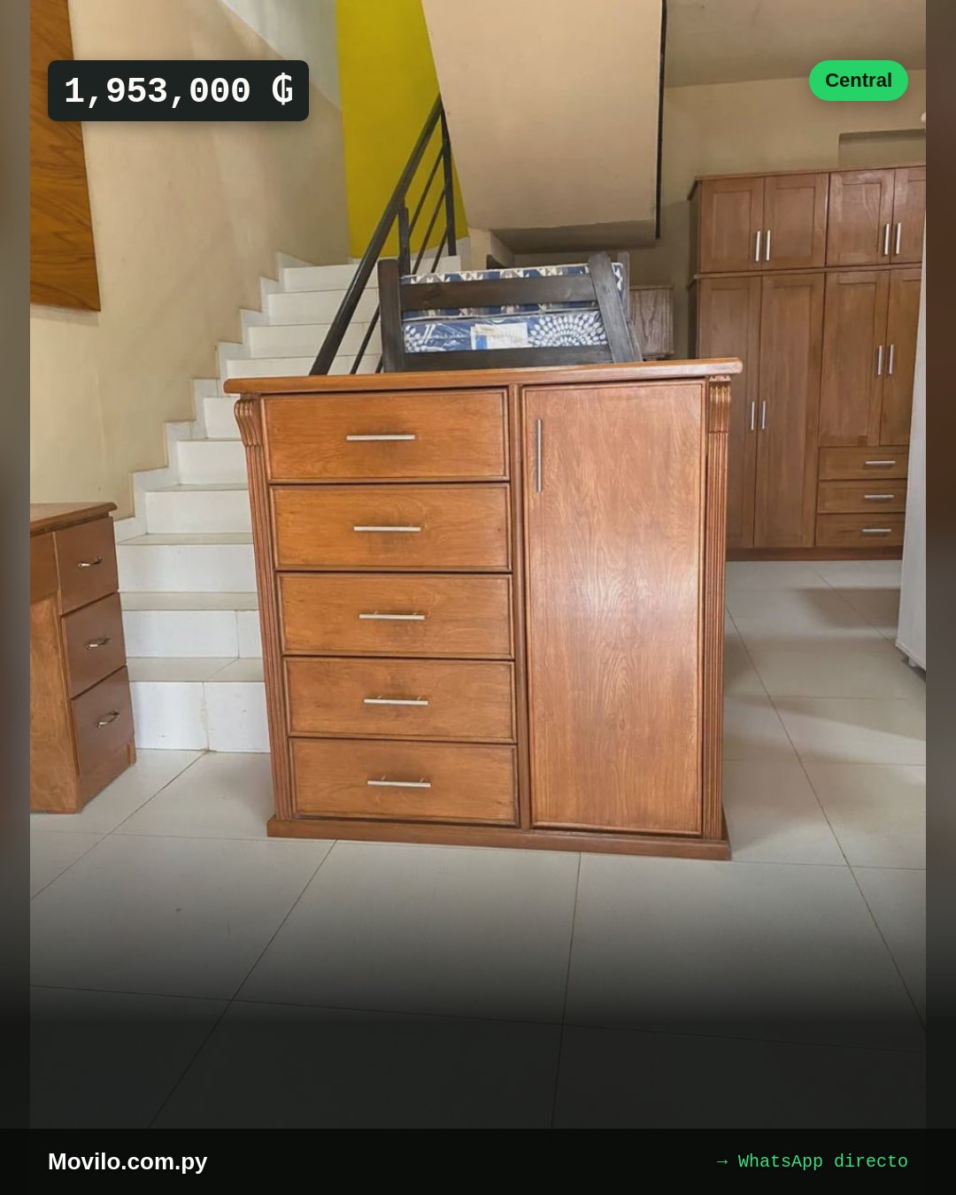 Cómoda santacruz con guías telescópicas 1.05x1.10 cod 2581