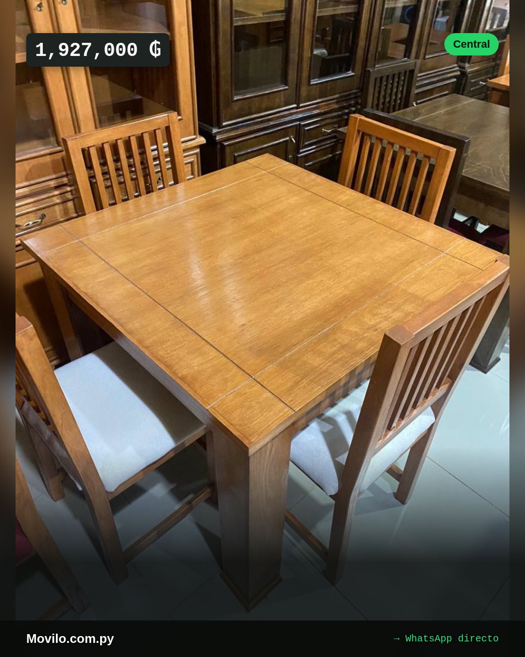 Juego de comedor milan 4 sillas cod 46