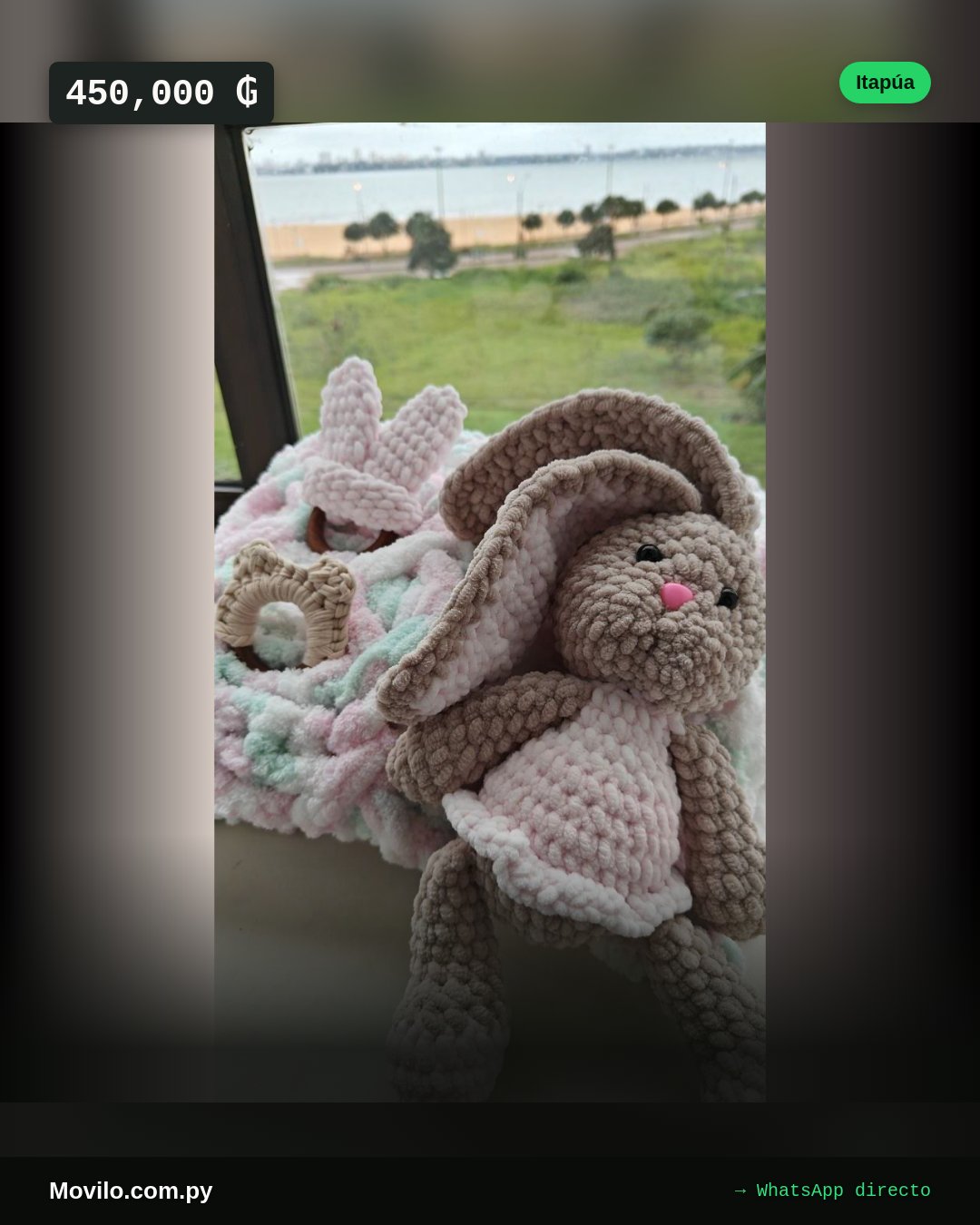 Conjunto de peluches tejidos para el bebé: conejito, mantita y sonajeros