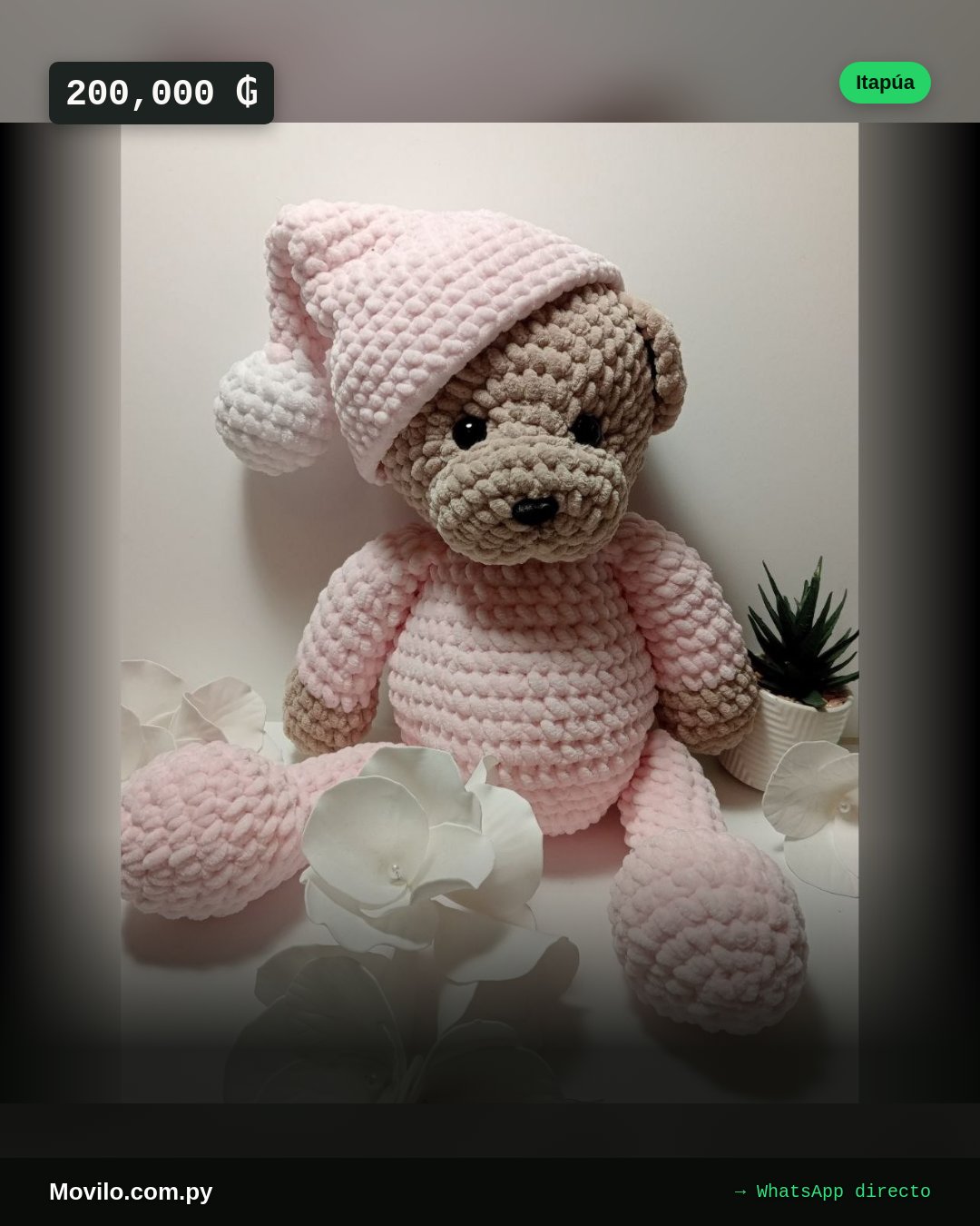 Osito de peluche dormilón con gorrito de dormir