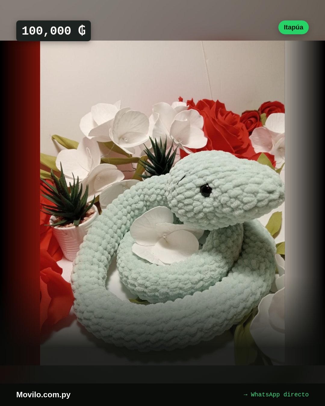 Serpiente tejida con lana de felpa