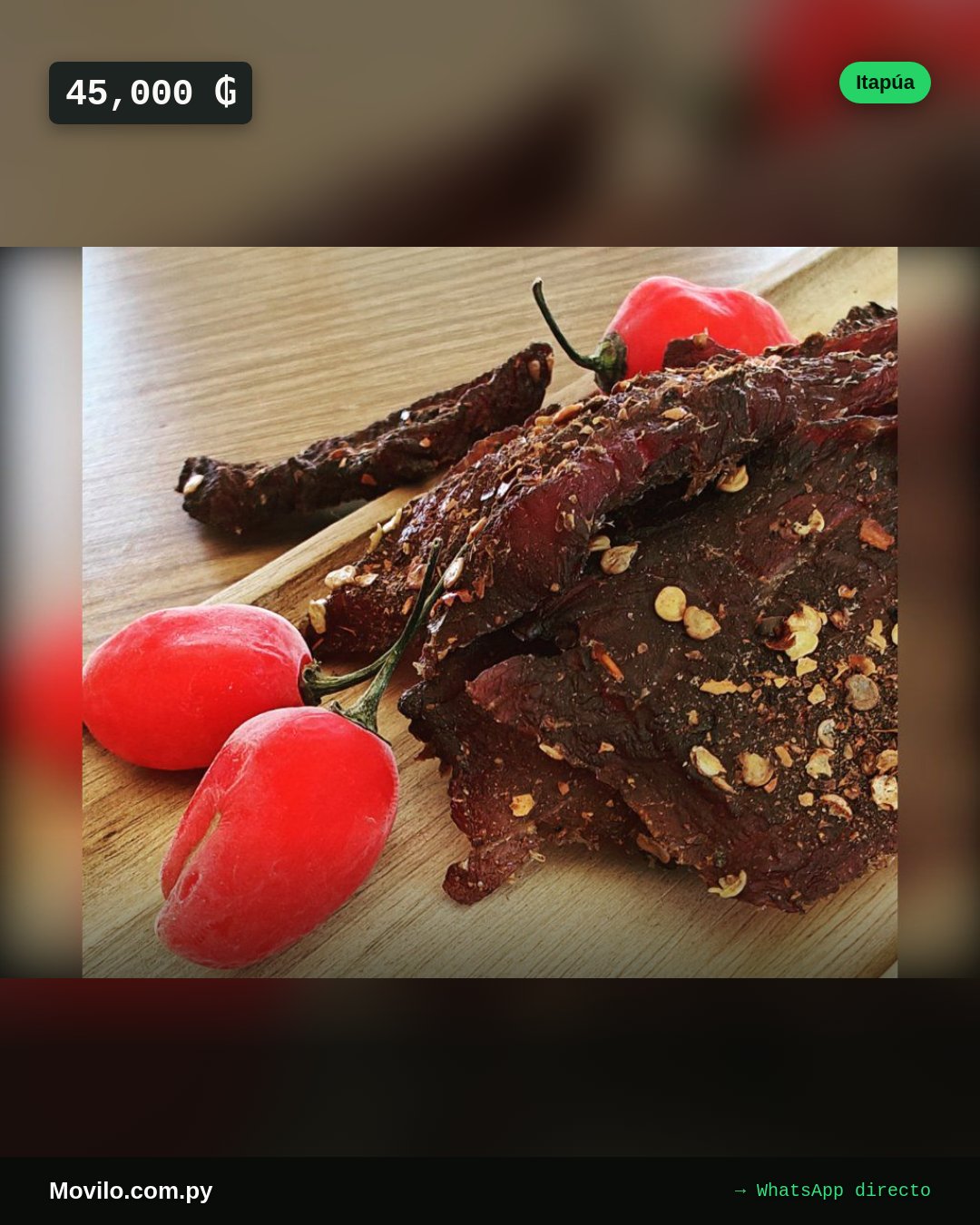 Productos cárnicos JERKY DE CARNE  🥭🌶️ mango y chile
