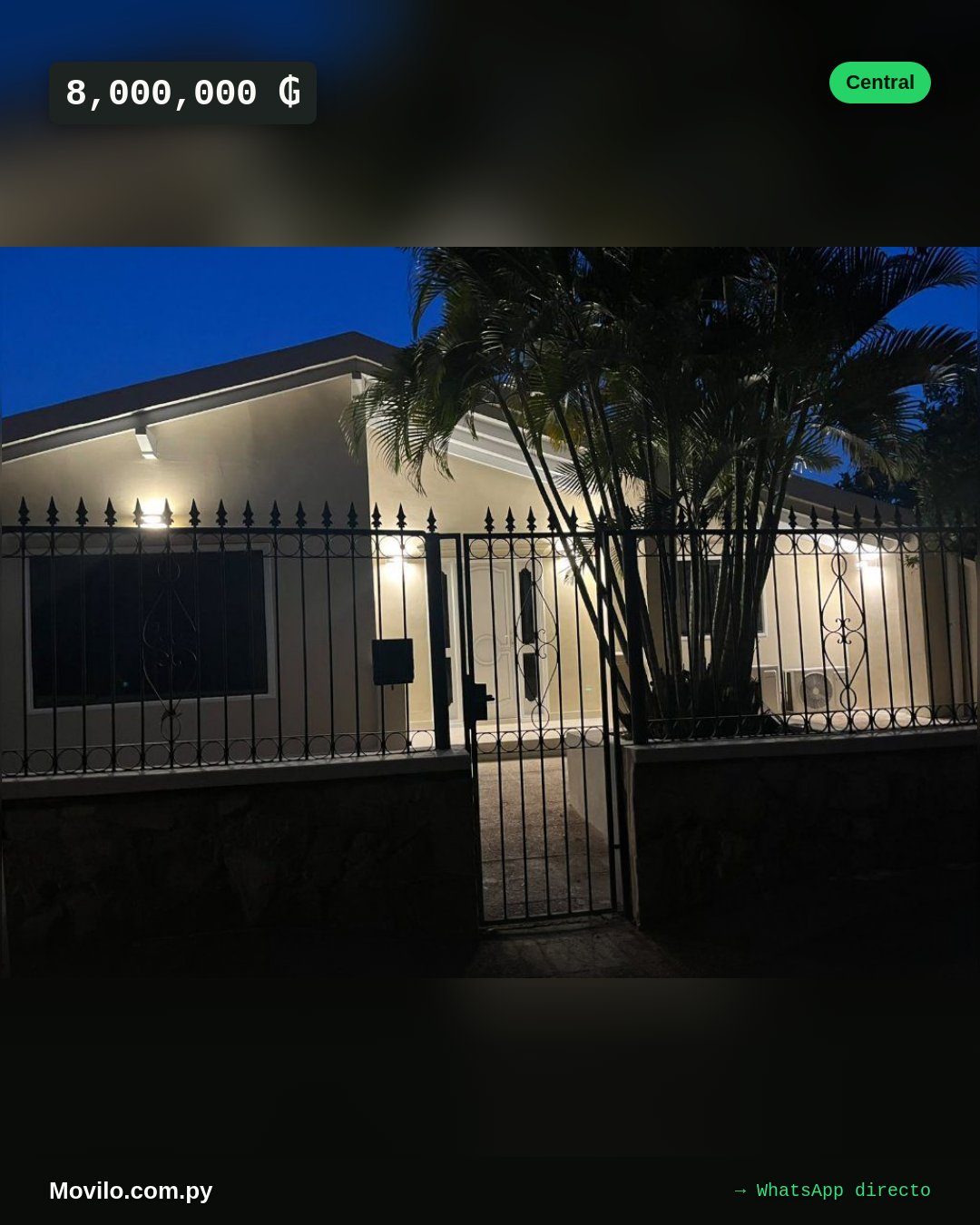 Alquilo Casal en Luque B° Palmares COD 6795