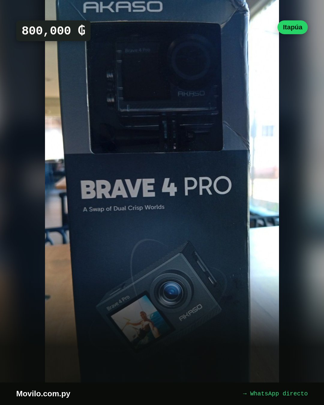 Cámara de acción AKASO Brave 4 Pro. Kit estándar completo
