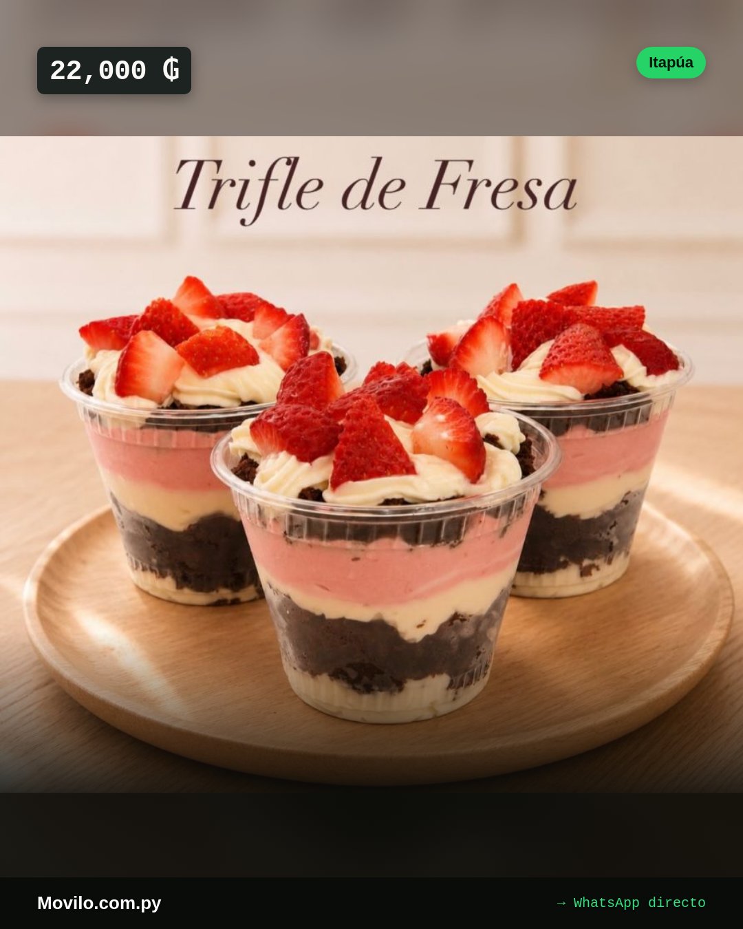 Galletas y dulces Trifle de chocolate y fresa