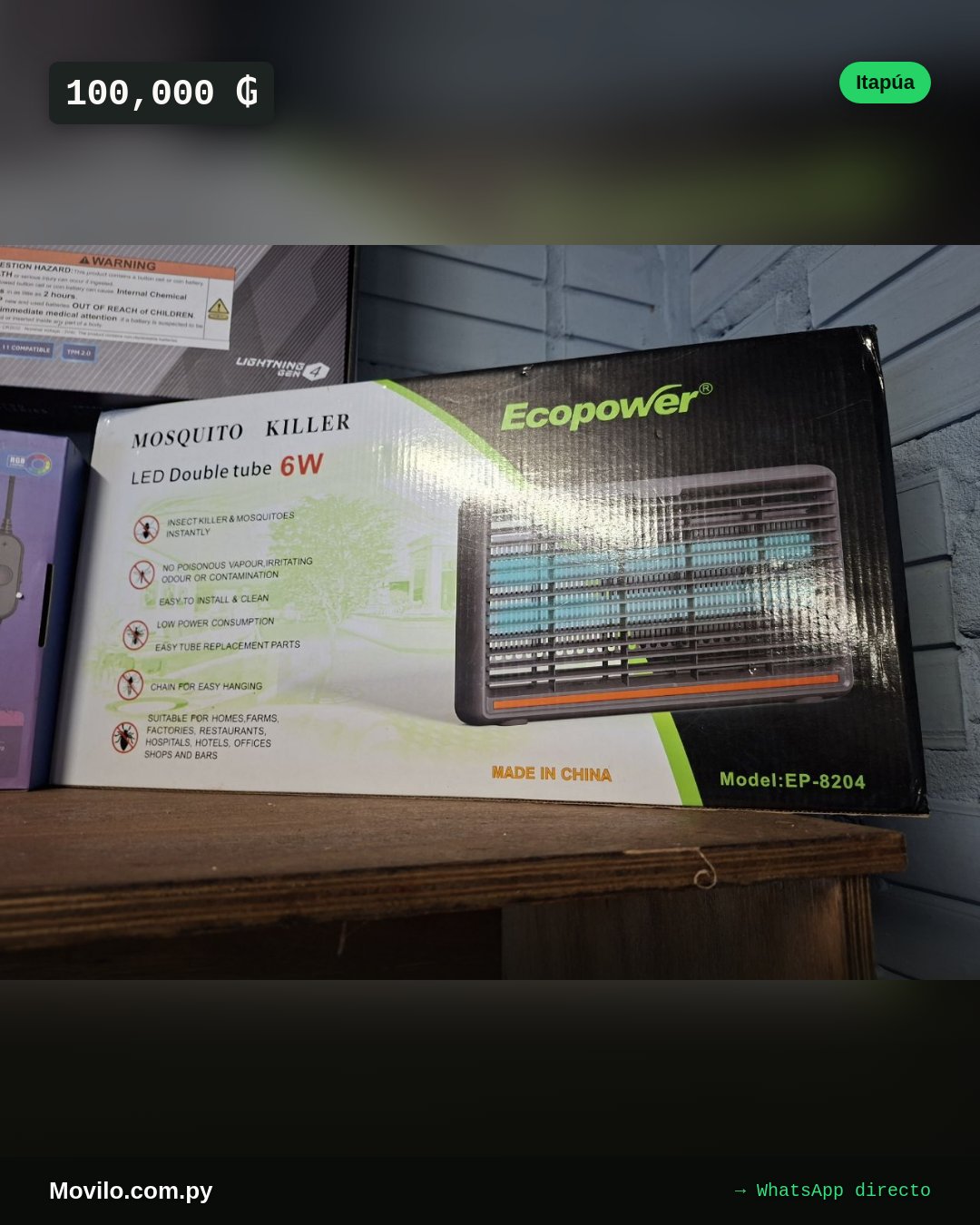 Mata insectos EcoPower 6W (nuevo)