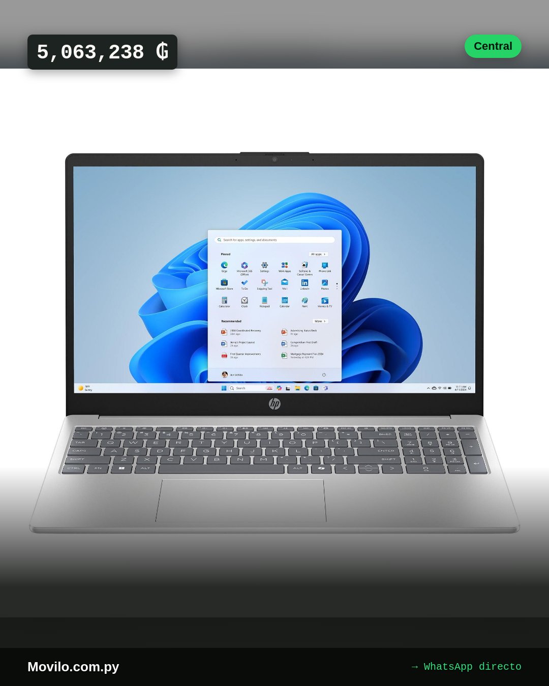 Notebook HP 15-FD0215DX i5 1334U 16GB RAM 512GB SSD Táctil FHD